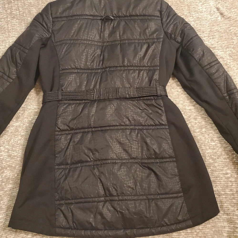 Michael Kors Mixed Media Black Puffer Coat - Picture 5 of 11